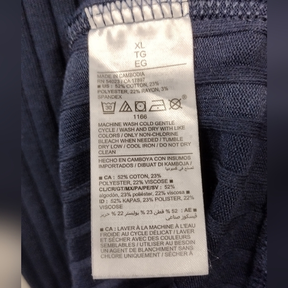 Old Navy Fitted Rib-Knit Midi Button-Front Dress Womens XL Blue Retro Minimalist - Picture 8 of 9